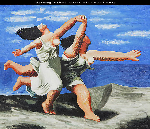 Two Women Running on the Beach - Pablo Picasso (inspired by)