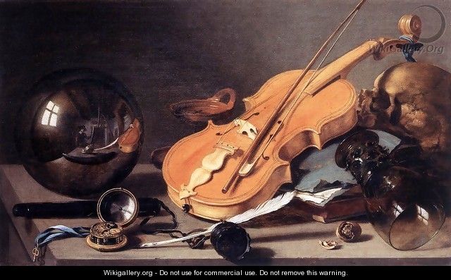 Vanitas with Violin and Glass Ball - Pieter Claesz.