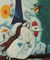 The Bridal Pair with The Eiffel Tower - Marc Chagall (inspired by)
