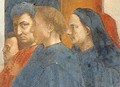 Masolino, Alberti, Bruneleschi and Masaccio's self portrait - Masaccio (Tommaso di Giovanni)