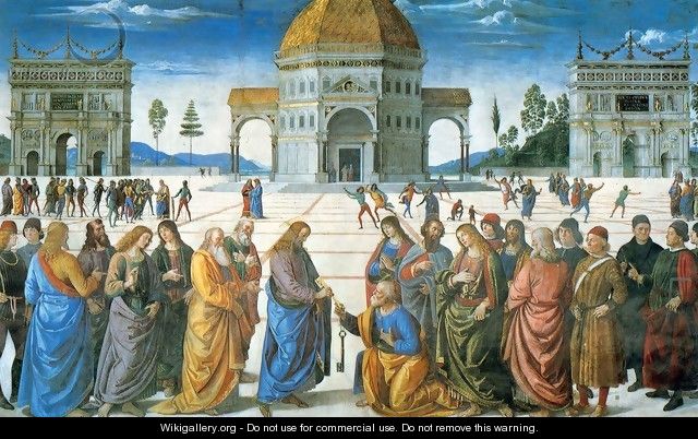 Delivery of the Keys to Saint Peter - Pietro Vannucci Perugino