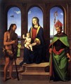 Madonna and Child with Saints Onofrius and Augustine - Piero Di Cosimo