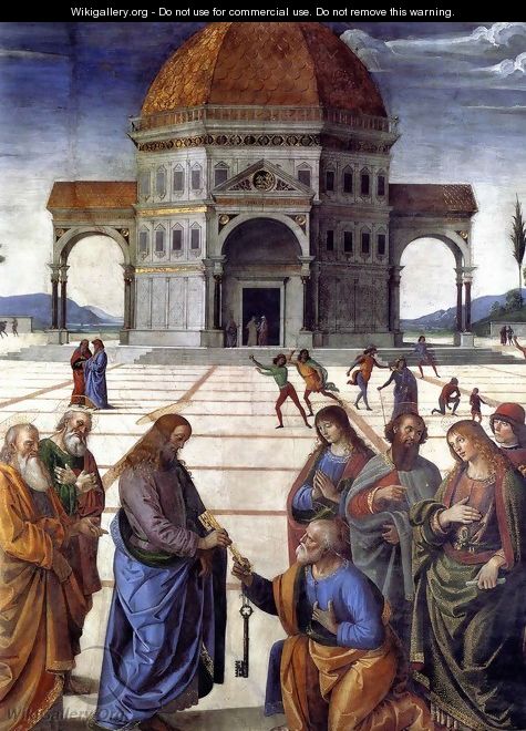 Delivery of the Keys to Saint Peter, detail - Pietro Vannucci Perugino