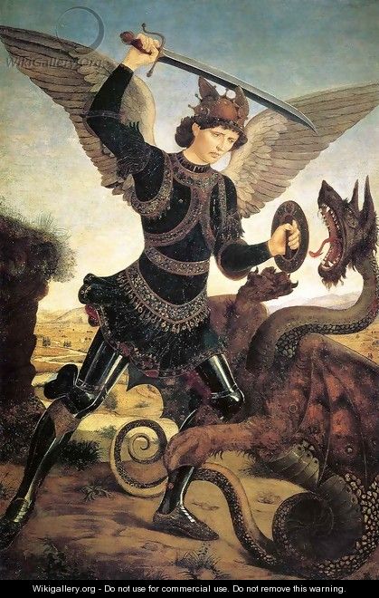 St Michael and the Dragon - Antonio Del Pollaiuolo