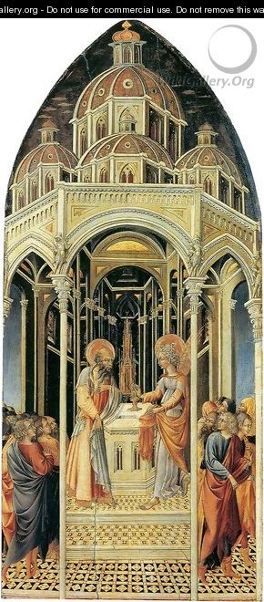 Annunciation to Zachariah - Giovanni di Paolo