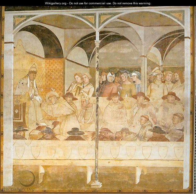 Saint Louis taking Leave of Boniface VIII - Ambrogio Lorenzetti