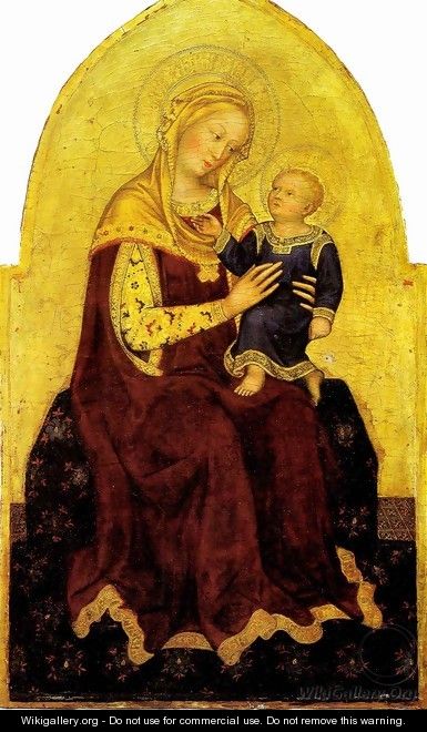 Madonna and Child Enthroned - Gentile Da Fabriano