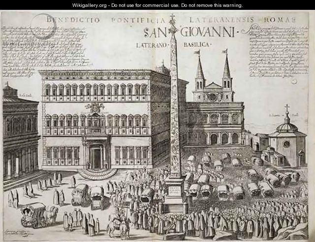 Dedication of the Obelisk in front of the Basilica of San Giovanni Laterano - Nicolaus van Aelst