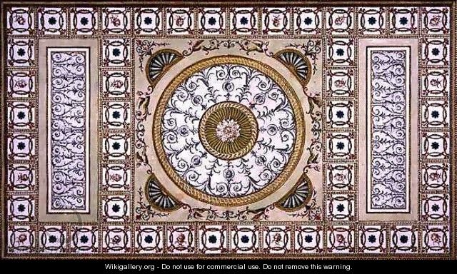 Design for the ceiling in the library at Osterley House, the seat of Robert Child Esq - Robert Adam