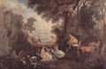Meeting on the hunting (Rendez-vous de chasse) - Jean-Antoine Watteau