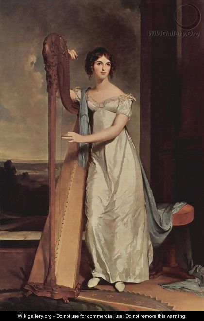 Portrait of Eliza Ridgely (The lady with the harp) - Thomas Sully