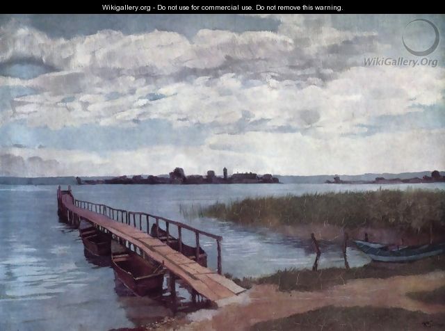Jetty to the Lord island in Lake Chiemsee - Heinrich Wilhelm Truebner