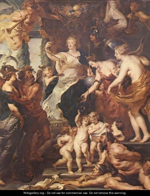 Paintings for Maria de Medici, Queen of France, the scene happiness of the regency of Marie de Medici - Peter Paul Rubens
