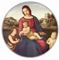 Madonna Terra Nuova, Scene Mary with Christ Child with two Saints, Tondo - Raphael