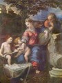Holy Family under the oak, with John the Baptist - Raphael