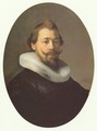 Portrait of a man with a goatee and millstone collar, oval - Rembrandt Van Rijn