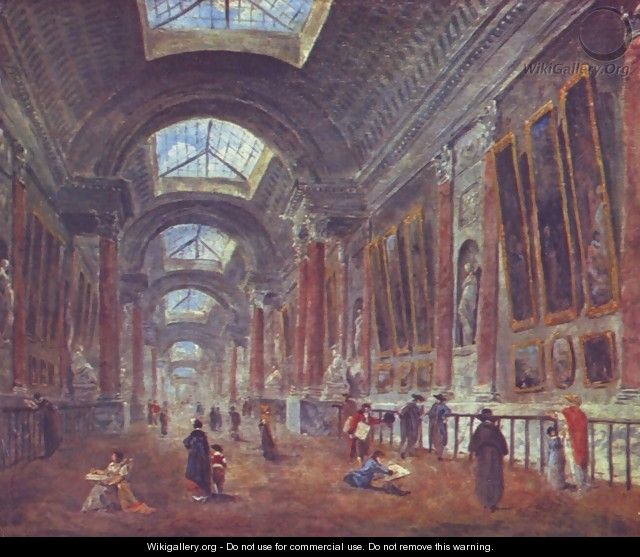 Art Gallery of the Louvre, detail - Hubert Robert