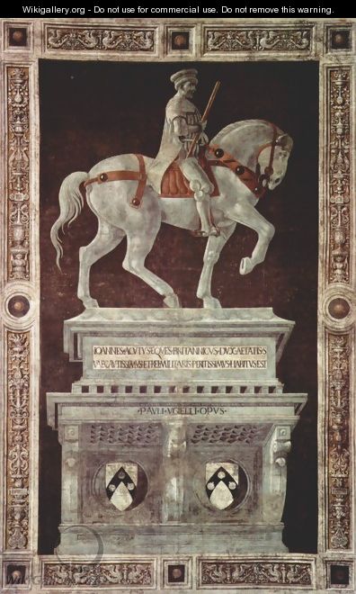 Painted statue of Giovanni Acuto (John Hawkwood) - Paolo Uccello