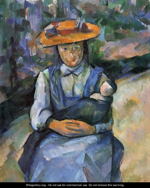 Girl with doll - Paul Cezanne