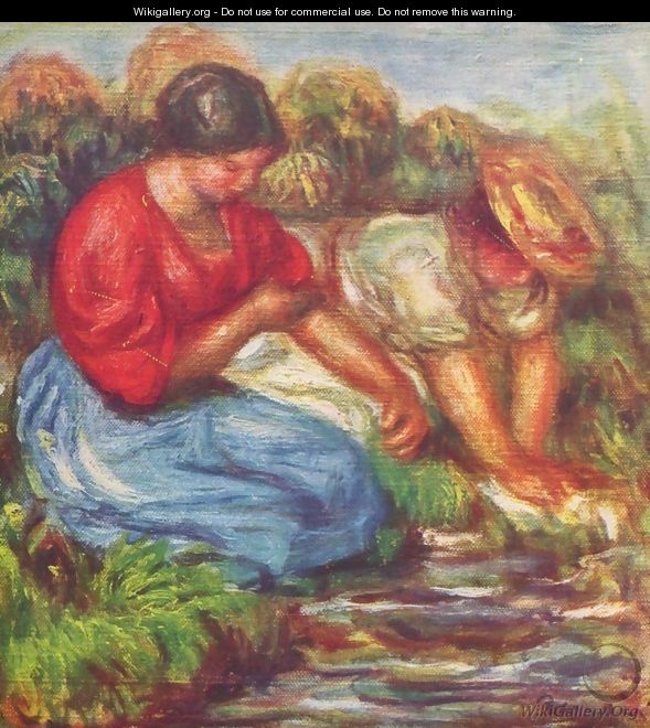 Washerwomen - Pierre Auguste Renoir