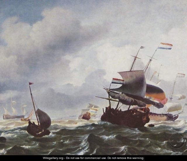 Ships in a Storm - Ludolf Backhuysen