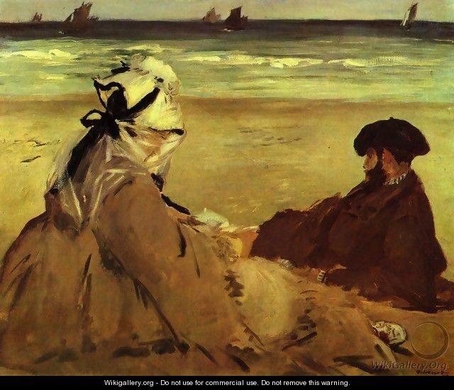 Sur la Plage on the beach - Edouard Manet