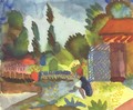 Tunis landscape with a sedentary Arabs - August Macke