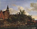 The Oudezijds Voorburgwal and the Oude Kerk in Amsterdam - Jan Van Der Heyden