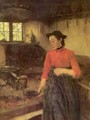 Girl on stove - Wilhelm Leibl