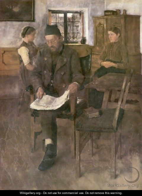 The newspaper reader - Wilhelm Leibl