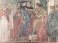 Frescoes of the Brancacci Chapel in Santa Maria del Carmine in Florence, St Peter and St Paul's Scene in a dispute with Simon Magus before Nero - Filippino Lippi