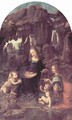 Madonna of the Rocks, Scene Mary with baby Jesus, John the Baptist as a child and an angel 2 - Leonardo Da Vinci