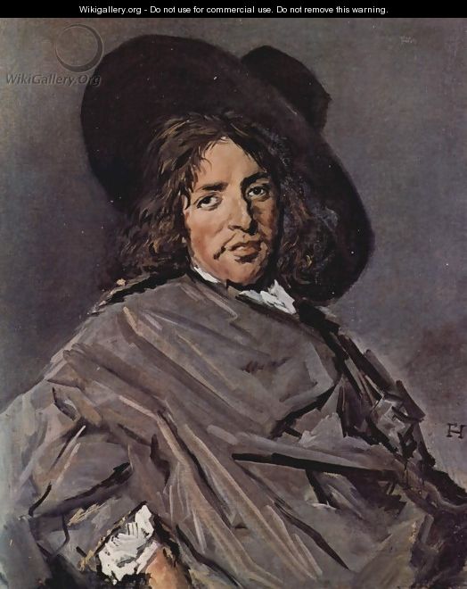 Portrait of a seated man with slanted hat - Frans Hals