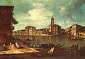 Seen the Grand Canal at San Geremia, from an anchorage from the Gondola - Francesco Guardi
