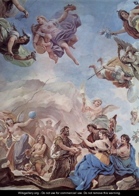 Frescoes in the gallery of the Palazzo Medici-Riccardi in Florence, Scene The Creation of Man - Luca Giordano