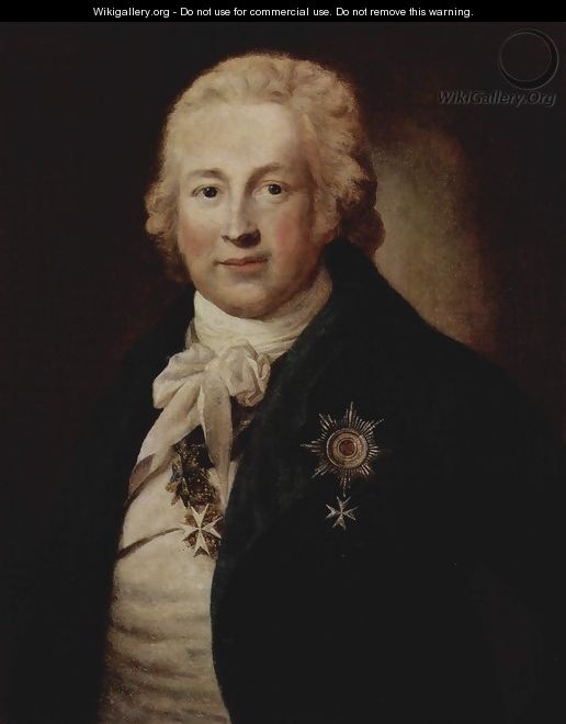 Portrait of Christoph Johann Friedrich Medem, Privy Councillor in the Russian service, and Russian Ambassador to Washington - Anton Graff