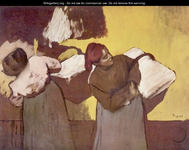 Two women washing - Edgar Degas