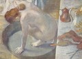 Woman with the woman in the tub, washing his back - Edgar Degas