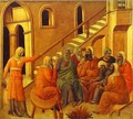 Maesta, altarpiece of Siena cathedral, reverse, main register with scenes of Christ's Passion, overview - Duccio Di Buoninsegna