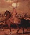 Ottoman dignitaries on horseback (Sultan Suleyman II, the Magnificent) - Hans Eworth