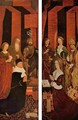 Triptych of the Burning Bush, left and right wing scene portrait of King Rene of Anjou and his wife Jeanne de Laval - Nicolas Froment