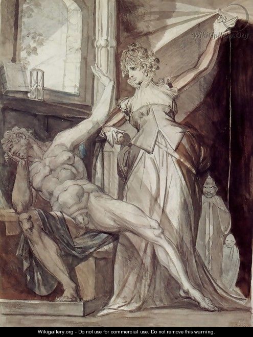 Kriemhild shows Gunther in prison the Nibelungen Ring - Johann Heinrich Fussli