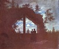 Oybin window at the moonlight - Carl Gustav Carus