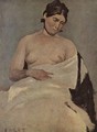 Sitting woman with bare breasts - Jean-Baptiste-Camille Corot