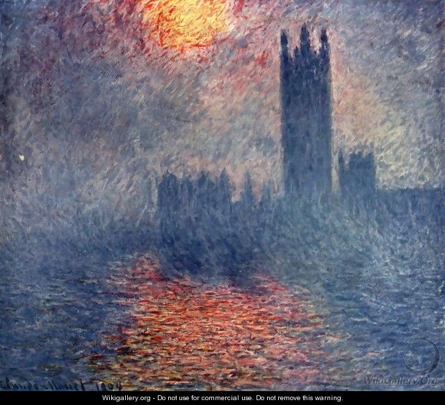 Houses of Parliament, Sunset - Claude Oscar Monet