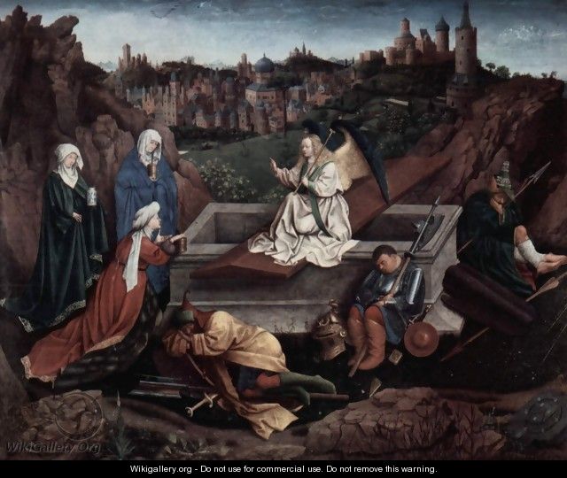 The three Marys at the tomb of Christ - Hubert & Jan van Eyck