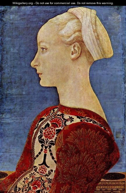 Profile portrait of a young woman - Antonio Del Pollaiuolo