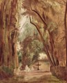 In the park of Villa Borghese - Karl Blechen