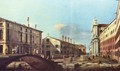 Il Campo dei Gesuiti e la Chiesa a Venezia (square and church of the Jesuits) in 17th century. Now. - (Giovanni Antonio Canal) Canaletto