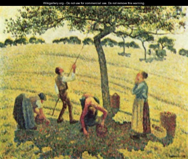 Apple harvest in Eragny - Camille Pissarro